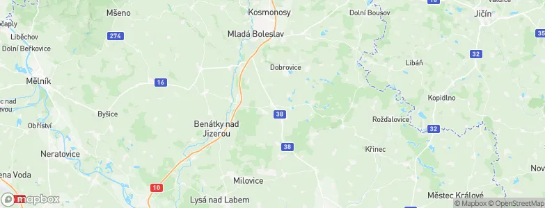 Luštěnice, Czechia Map