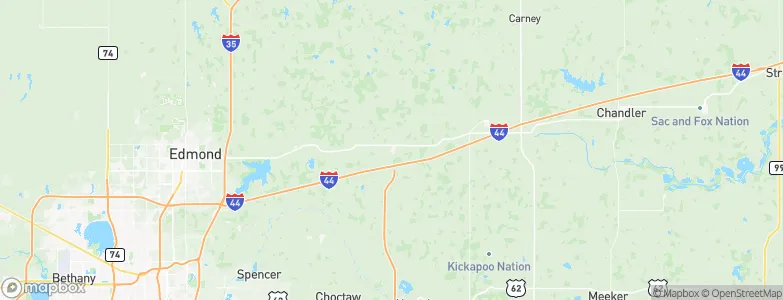 Luther, United States Map