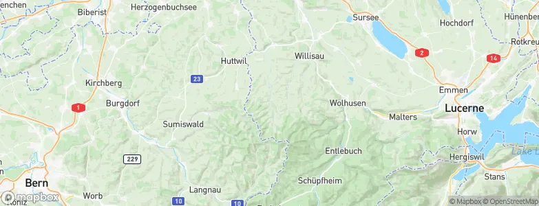Luthern, Switzerland Map