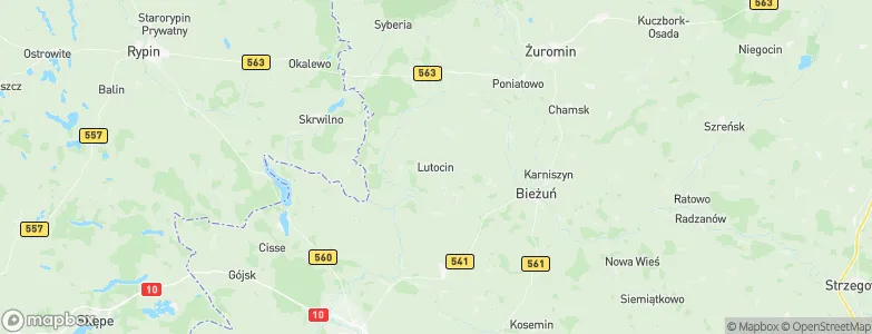 Lutocin, Poland Map