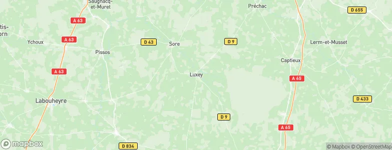 Luxey, France Map