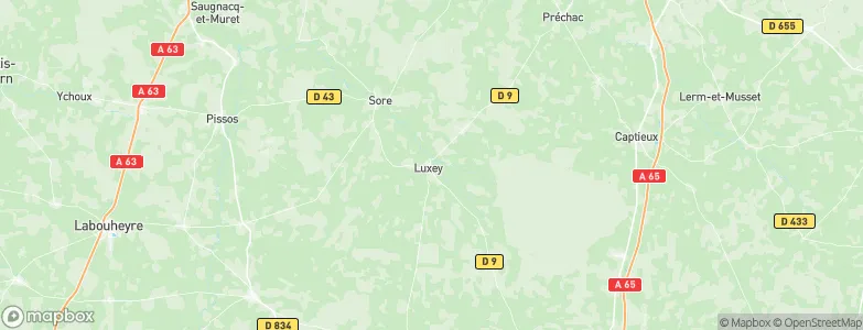 Luxey, France Map