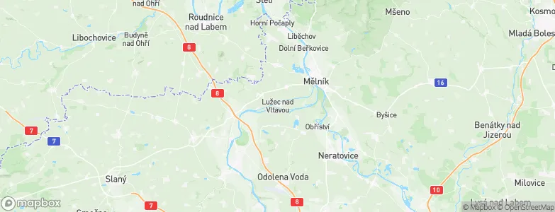 Lužec nad Vltavou, Czechia Map