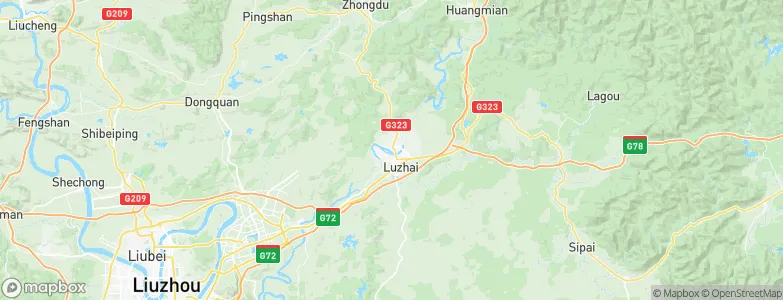Luzhai, China Map