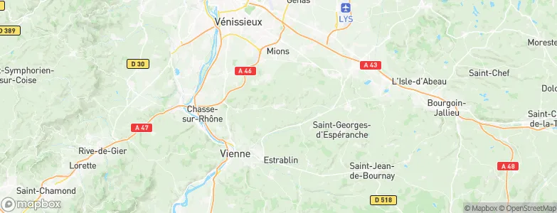 Luzinay, France Map