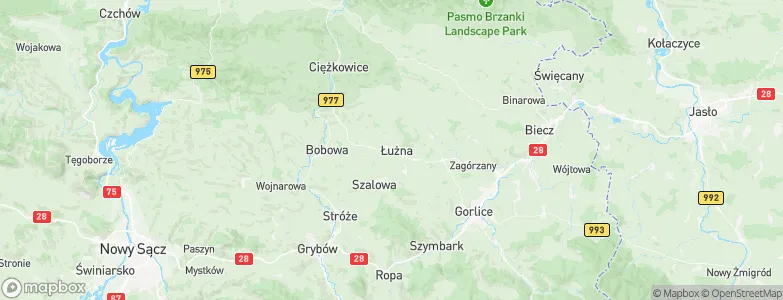 Łużna, Poland Map