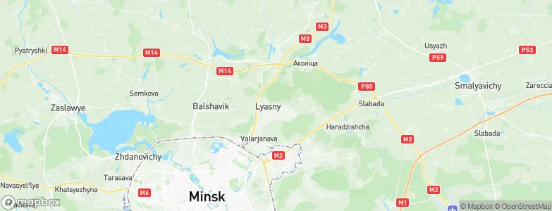 Lyasny, Belarus Map