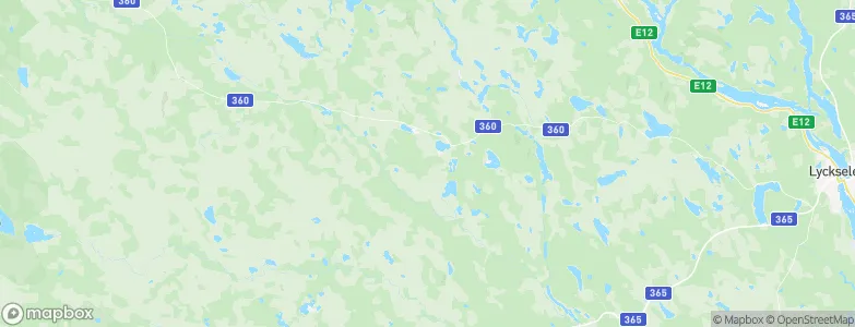 Lycksele kommun, Sweden Map