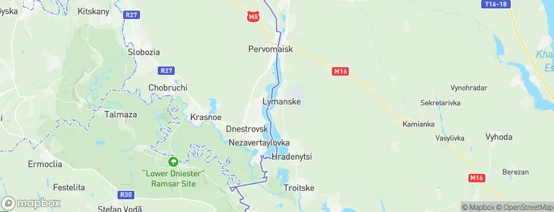 Lymanske, Ukraine Map