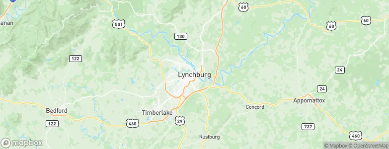 Lynchburg, United States Map