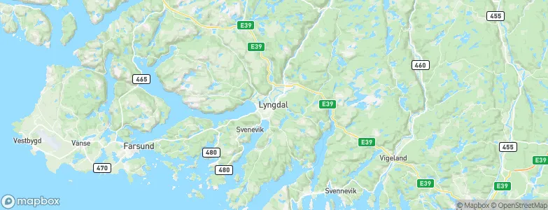 Lyngdal, Norway Map
