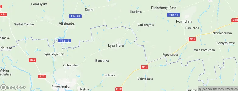 Lysa Hora, Ukraine Map