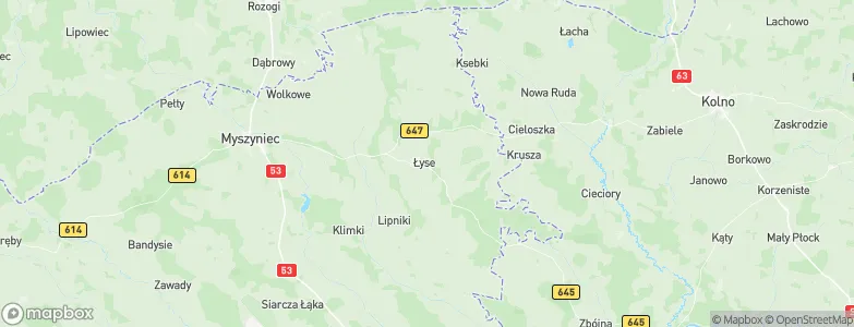 Łyse, Poland Map
