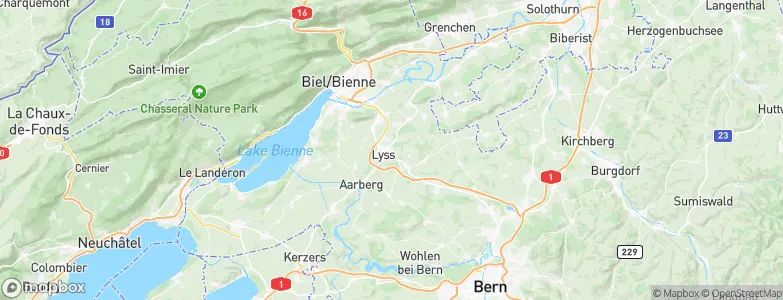 Lyss, Switzerland Map