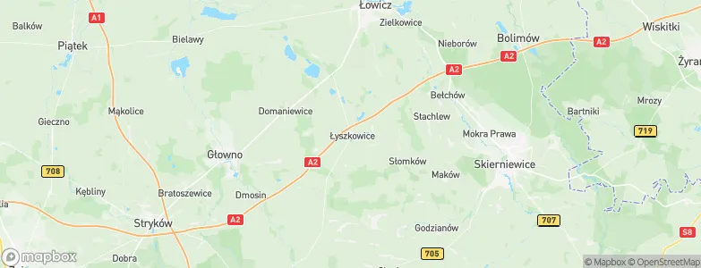 Łyszkowice, Poland Map