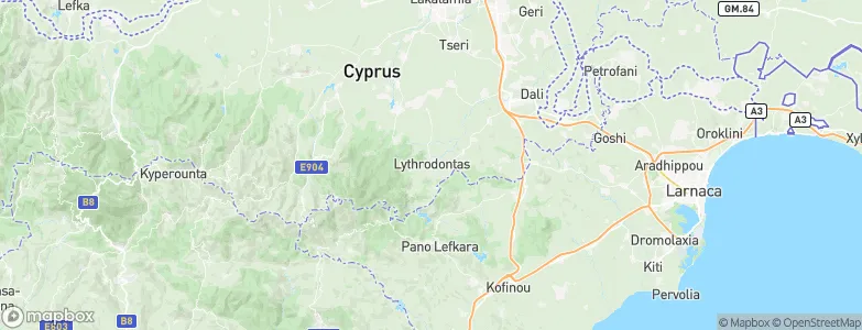 Lythrodóntas, Cyprus Map