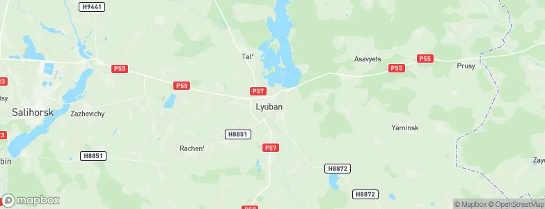 Lyuban', Belarus Map