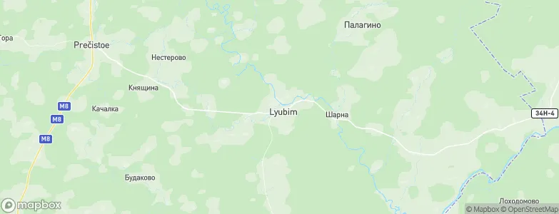Lyubim, Russia Map