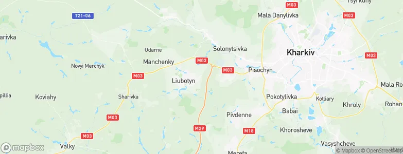 Lyubotyn, Ukraine Map