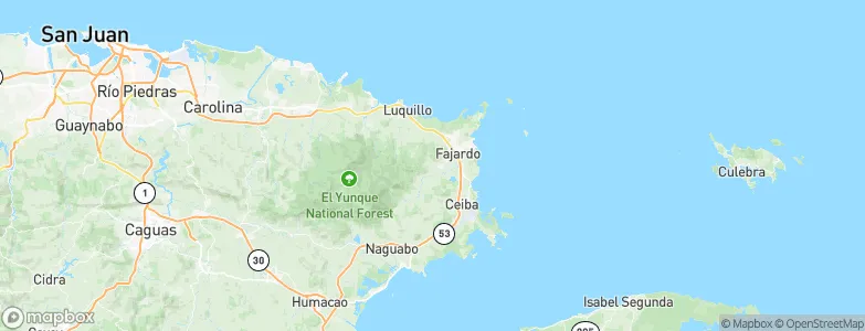 Mabí, Puerto Rico Map