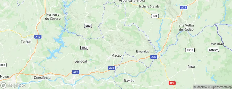 Mação Municipality, Portugal Map