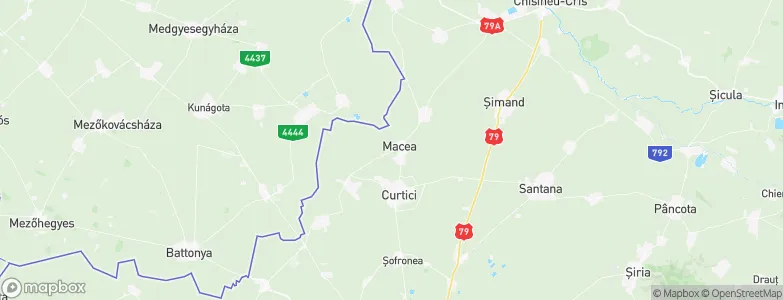 Macea, Romania Map