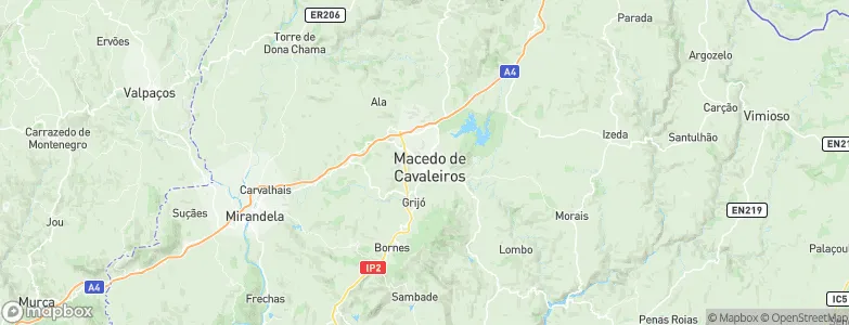 Macedo de Cavaleiros Municipality, Portugal Map