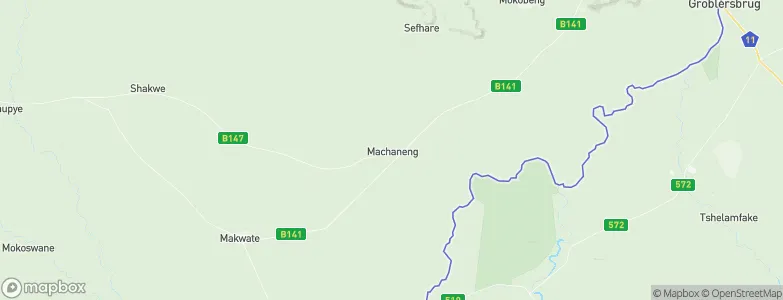 Machaneng, Botswana Map