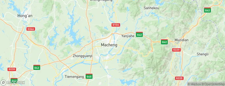 Macheng, China Map