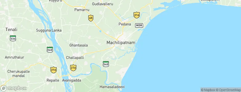 Machilipatnam, India Map