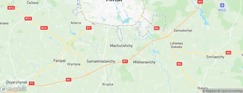 Machulishchy, Belarus Map