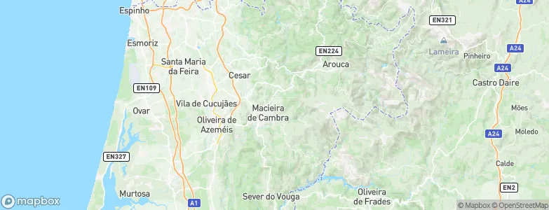 Macieira de Cambra, Portugal Map