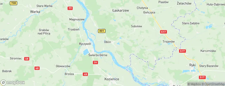 Maciejowice, Poland Map