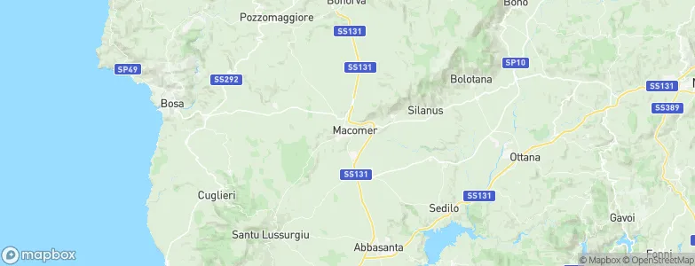 Macomer, Italy Map