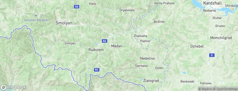 Madan, Bulgaria Map