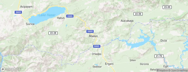 Maden, Turkey Map