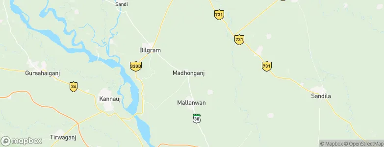 Mādhoganj, India Map