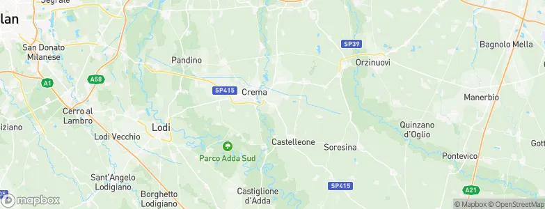 Madignano, Italy Map