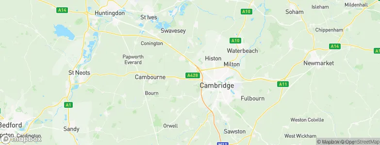 Madingley, United Kingdom Map