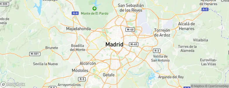 Madrid City Center, Spain Map