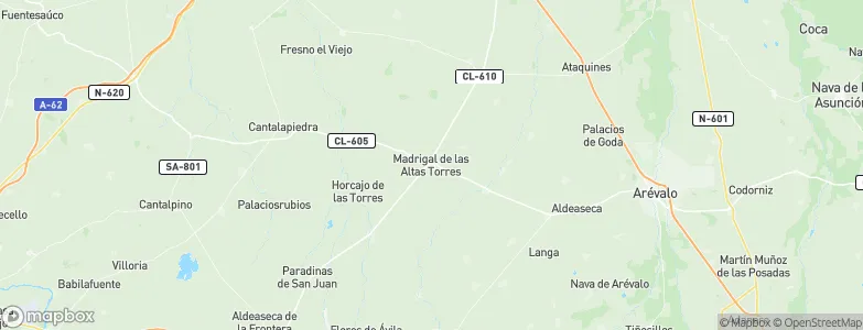 Madrigal de las Altas Torres, Spain Map