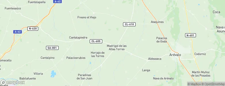 Madrigal de las Altas Torres, Spain Map
