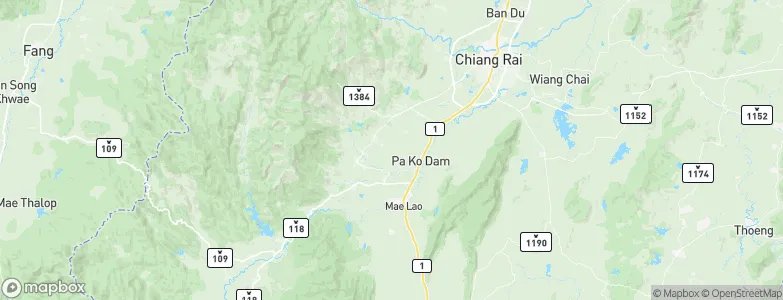 Mae Lao, Thailand Map