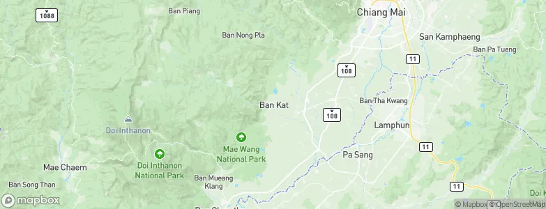 Mae Wang, Thailand Map