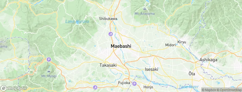 Maebashi, Japan Map