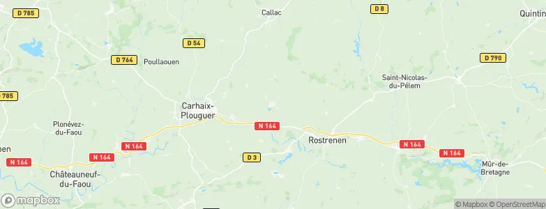 Maël-Carhaix, France Map