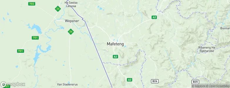 Mafeteng, Lesotho Map