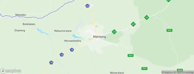 Mafikeng, South Africa Map