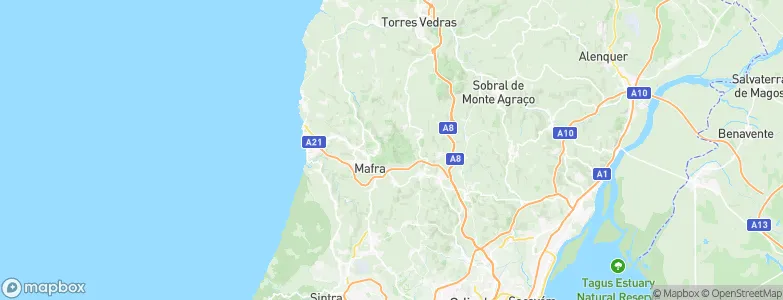 Mafra Municipality, Portugal Map