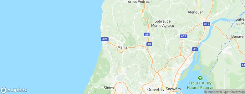 Mafra, Portugal Map